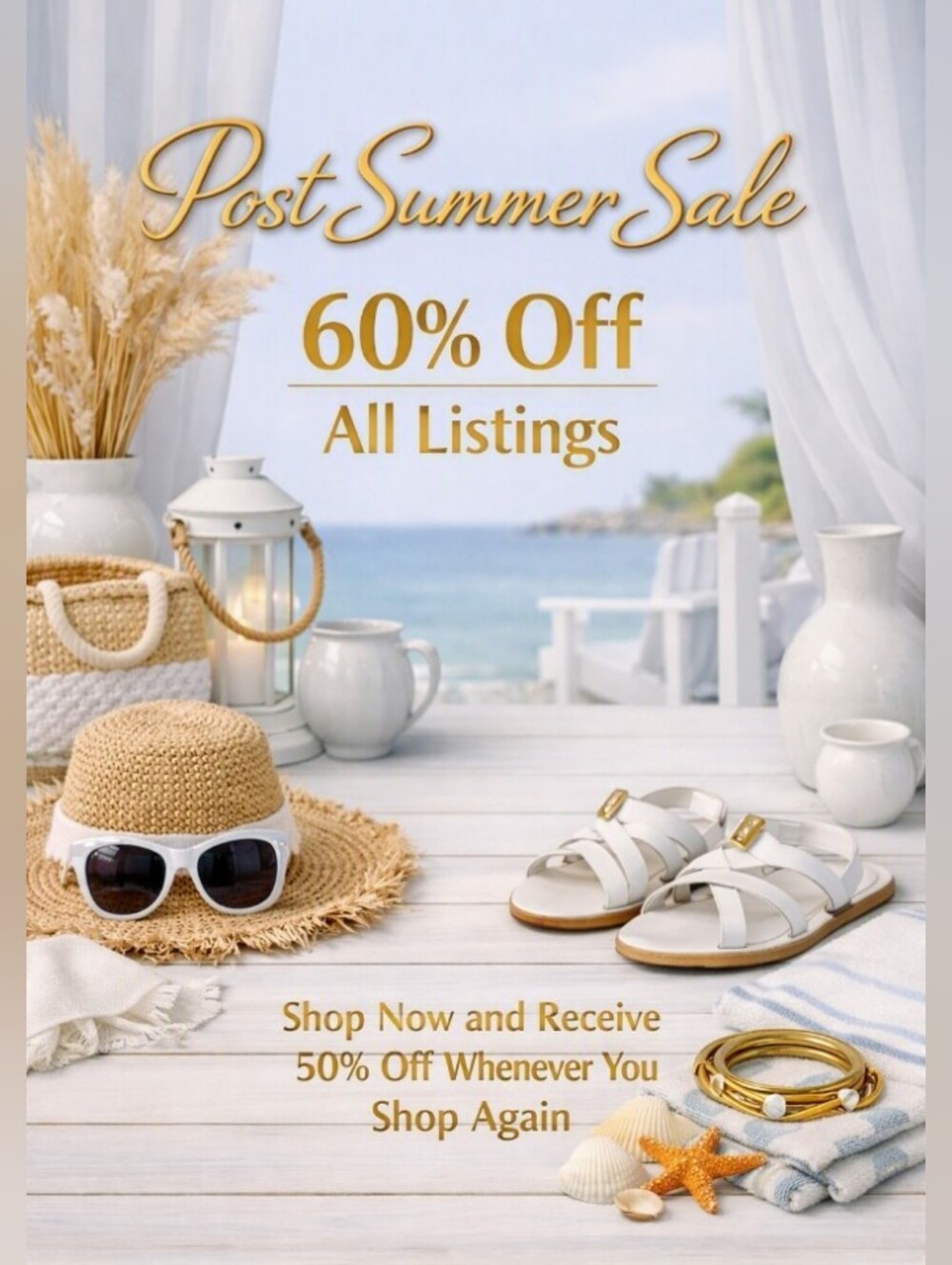 Post Summer Sale 60% Off Everything
